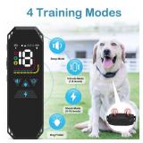Dog Training Collar, Dog Shock Collar with Remote Control, 2500FT and 4 Training Modes Beep, Vibration, Electric Shock, IP67 Waterproof Rechargeable E-Collar for All Breed