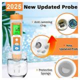 YINMIK Pool Salt Tester New Update 5 in 1 pH TDS EC Salinity Meter for Saltwater Swimming Pools Hot Tub Digital Salinity Tester for Saltwater Aquarium Water More Accuracy pH and ppm Meter Hydroponic