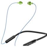 MIPEACE Bluetooth Earplug Headphones, Neckband Wireless Earbuds earplugs-29db Noise Reduction isolating in-Ear earplug Earphones with Controls,IPX6 sweatproof,20+Hour Battery(Blue Green)