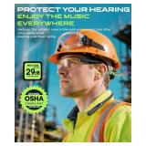 MIPEACE Bluetooth Earplug Headphones, Neckband Wireless Earbuds earplugs-29db Noise Reduction isolating in-Ear earplug Earphones with Controls,IPX6 sweatproof,20+Hour Battery(Blue Green)