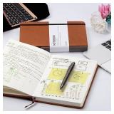 Lemome Grid Paper Notebook Hardcover Classic Notebook with Pen Holder - Page Dividers Presents 8.4 x 5.7 in