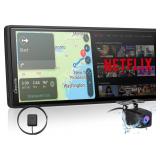 CARPURIDE Wireless CarPlay & Android Auto 4+64GB 8-Core, Online & Offline GPS Navigation 10.26 inch Car Play Screen, G00GLE Play, Mirror Link, Bluetooth, GPS-Antenne, Backup Cam