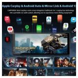 CARPURIDE Wireless CarPlay & Android Auto 4+64GB 8-Core, Online & Offline GPS Navigation 10.26 inch Car Play Screen, G00GLE Play, Mirror Link, Bluetooth, GPS-Antenne, Backup Cam