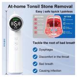 Upgraded Tonsil Stone Remover Tool - Rechargeable Tonsil Stone Vacuum with LED Light & 11-in-1 Probes, Instant Suction for Bad Breath Relief, Safe Silicone/Glass Tip for Tonsilloliths Removal