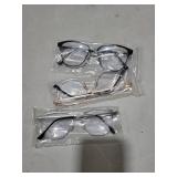 MMOWW 3 Pack Square Blue Light Blocking Reading Glasses Metal Frame Spring Hinges Computer Readers for Men Women, Black/Gold/Silver +3.0