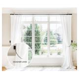 BlastHome Luxury Chain Tiebacks Premium Metal Wall Mounted Curtain Holdbacks with 30\" Long Chains - Signature Collection, Set of Two Designer Quality Window Drapery Ties Tuxedo Black Finish