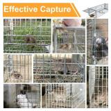 Humane Rat Trap, Large 2-Door Mouse Traps That Work for Indoor Home and Outdoor, Small Rodent Chipmunk Squirrel Trap and Other Live Animal Cage Catch and Release