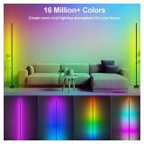 Miortior Corner Floor Lamp, 2 Pack LED Corner Lamp with App/Remote/Button Control, Smart RGB Floor Lamp with 16 Million DIY Colors & 68+ Scene, Music Sync for Living Room, Bedroom, Gaming Room