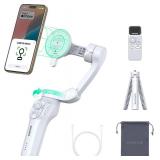 COMITOK Only for iPhone, MOGO [Apple MFi Certified] Gimbal Stabilizer for iPhone Stabilizer for Video Recording, Native Camera Control by Remote & Apple Watch, Background Mode Tracking in iOS26