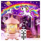 Staryou Sound Machine Baby Night Light Projector, 15 White Noise | 21 Colors | 15 Films Toddler Night Light for Kids, Remote Control Baby White Noise Machine, Unicorn Toys for Girls