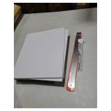 8 Pieces Foam Boards Foam Core Backing Boards, Silver Craft Knife with Protective Cap and 12 Inch Stainless Steel Ruler for Art Presentations Crafts Display Favors (White, Silver,12 x 10 x 0.2 Inches)
