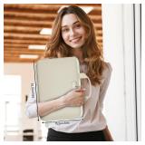 ZOOPIP Fireproof File Organizer,Fireproof Document Box with Lock,Large 13 Pocket Expanding File Folder,Hard-Shell Portable Safe Storage for Letter/Legal Document,Laptop,Valuables-Beige