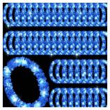 Sherr 48 Pcs LED Hawaiian Leis Light up Flower Leis Necklace with LED Lights Luau Flowers Necklaces for Masquerade Beach Wedding Tropical Themed Party Supplies(Bright Blue)