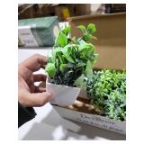 Der Rose 4 Pack Fake Plants Mini Artificial Greenery Potted Plants for Home Decor Indoor Office Table Room Farmhouse Bathroom Decor