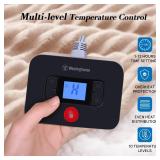 Westinghouse Full Size Heated Blanket, Soft Flannel to Sherpa Reversible, Electric Blanket Full with 10 Heating Settings & 1-12 Hours Auto Shut Off, Machine Washable, (72\" x 84\", Beige)