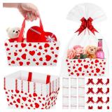 Moinchore 12 Set Valentine Basket for Gifts Empty 9.8 x 6.5