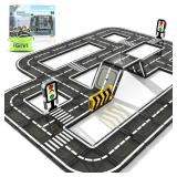 IGIVI Magnetic Tiles Road Expansion Pack, STEM Magnet Building Blocks for Toddler Kids Toys, Montessori Educational Toys for 3+ Year Old Boys & Girls, Creative Toy Gifts for Kids