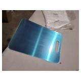 304 Stainless Steel Cutting Board, Double-sided Stainless Steel Cutting Board for Kitchen Dishwasher Safe Ideal Food Grade Chopping Board for Cutting Meats Fruit & Vegetable(13.3 * 9.1 In)