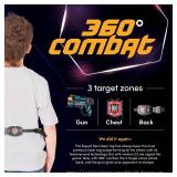 Squad Hero Rechargeable Laser Tag 360° Sensors + LCDs - Set of 4 - Easter Gift Ideas for Kids Teens and Adults Boys & Girls Family Fun - Cool Teenage Lazer Group Activity, Teen Gifts Ages 8+ Year