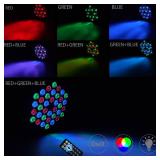 Manalete 36 LED Stage Lights, Par Light with Remote & DMX Controlled Sound Activated Uplights for Events Wedding Birthday Christmas Music Show Dance Party DJ Lighting, 4 Pack, Black