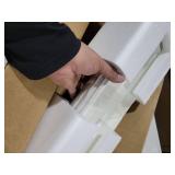 MALACASA 3 Tier Serving Trays for Party, 14 Inch Porcelain White Trays for Serving Food, Dessert Stand with Collapsible Gold Metal Rack