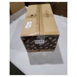 MALACASA 3 Tier Serving Trays for Party, 14 Inch Porcelain White Trays for Serving Food, Dessert Stand with Collapsible Gold Metal Rack