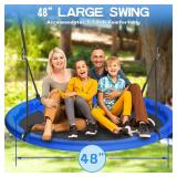 48 inch Saucer Tree Swing for Kids Adult, Larger Flying Swing for Whole Family 700lbs Weight Capacity with Adjustable Hanging Straps