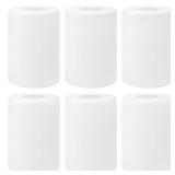 Hedume 6 Pack White Frosted Glass Shades Replacement, 5.5\" Height - 4\" Diameter - 1.7\" Fitter, Cylinder Glass Lamp Shade Replacement for Wall Sconces, Pendant Light, Floor Lamps