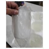 Hedume 6 Pack White Frosted Glass Shades Replacement, 5.5\" Height - 4\" Diameter - 1.7\" Fitter, Cylinder Glass Lamp Shade Replacement for Wall Sconces, Pendant Light, Floor Lamps