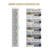 Restydon Hallway Runner Rug 2x12, Extra Long Washable Runner Rugs with Rubber Backing, Non Slip Runner, Vintage Rug Runners for Kitchen Laundry Room Entryway (Blue/Beige,2