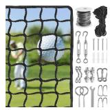 NQB Golf Net & Practice Net with Steel Hanging Kit & Nylon Rope, Golf Hitting Net for Golf, Baseball, Hockey, Soccer Net or Indoor Garage, and Driving Nets for Backyard