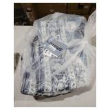 Vibrug 5x7 Coastal Blue White Area Rugs for Living Room - Vintage Boho Medallion Aesthetic Distressed Washable Rug, Soft Non-Slip Backing Low Pile Carpet for Office, Lounge, Bedroom Foot of Bed