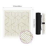 Deyimmei Mahjong Mat for Table - Non-Slip Mahjong Table Cover with Storage Pockets, Perfect Mahjong Accessories & Gifts for Women, Men, and Mahjong Enthusiasts (Golden Herringbone)