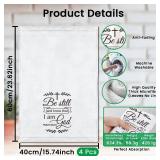 CUTHOLLOW Bible Quote Decorative Kitchen Towels Set of 4, 15.74\"x23.62\" Soft & Absorbent Microfiber Dish Towel for Tea Coffee Bar Home, Best Gift for Housewarming Christmas Thanksgiving Birthday