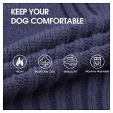 IECOii XL Dog Sweater,Winter Doggy Clothes for Large Dogs Girl Boy,Warm Pullover Soft Dog Sweater Turtleneck,Lightweight & Good Stretch for Active Dogs Like Beagle,Border Collie (Blue,XLarge)