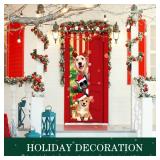 Tatuo Christmas Door Cover Decoration Funny Christmas Animals Front Door Banner Large Cute Classroom Window Cover 79 x 35 Inch Novelty Xmas Decorations for Holiday Background Gifts(Dog)