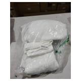 MIULEE Pure White Back Tab Blackout Curtain 96 Inch Long 2 Panels Set for Bedroom, Rod Pocket/Pinch Pleat Thermal Insulated Living Room Darkening Pleated Light Blocking Floor to Ceiling Drape