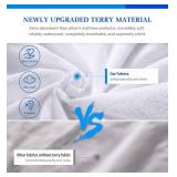 Full Size Mattress Protector Waterproof Mattress Topper Pad Cover Super Noiseless Soft & Breathable Mattress Protector Terry for Pets Kids Adults 54\" x 75\" Fitted Bed Sheets