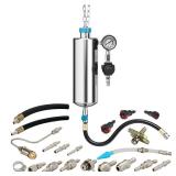 Fuel Injector Cleaner Tool Kit 1000ML 150PSI Disassembly-Free Fuel Injection System Cleaner Pressure Adjustment Fuel Injector Cleaning Machine with Adapter for Gasoline Car Throttle/Intake System