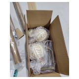 QDWIS Boho Wood Curtain Rods for Windows 66 to 120 inch,1\" Adjustable Heavy Duty Window Curtain Rod with Imitation Wood Grain Finials,Rustic Decorative Drapery Rods Set,Size:36-120