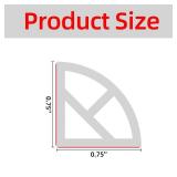 3/4 Inch Flexible Quarter Round Molding, Peel and Stick Rubber Floor Trim, Quarter Round Trim with 3m Tape, Self-Adhesive Bathtub Trim Molding(Hollow, 118Inch)