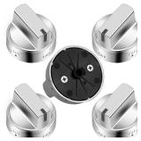AMI PARTS WB03X24818 Gas Stove Knob Replacement for GE,100% Stainless Steel Stove Replacement Knobs PS11729081 AP5989029,Compatible with ge Stove Knob (Not Universal)