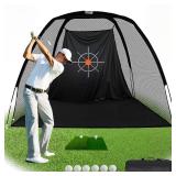 Gagalileo Golf Net: 8X6FT Training for Teens Beginners with Target Portable Indoor Outdoor Hitting Practice