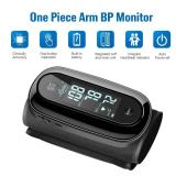 Blood Pressure Monitor Upper Arm with One Piece Design, Digital BP Machine for Home Use with Cuff Size 9-14 Inch, Portable Meter, Built-in Battery