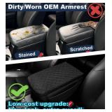 SDPVorn Armrest Cover for Toyota 4Runner Center Console Pad with Organizer Storage Pockets, Black Faux Leather Arm Rest Lid Protector Cushion Interior Accessories (2025-2026)