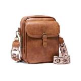 Crossbody Bag for Women Men, Vegan Leather Anti-Theft Messenger Shoulder Bag, Vintage Cross Body Purse with Card Slots