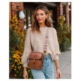 Crossbody Bag for Women Men, Vegan Leather Anti-Theft Messenger Shoulder Bag, Vintage Cross Body Purse with Card Slots