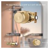 NCSEN Gold Door Knob Interior, Heavy Duty Door Knob with Lock, Pismo Doorknobs for Bath and Bedroom