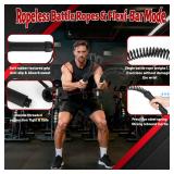 WKNNOXT Cordless Battle Ropes (2-Pack) Portable Workout Ropes for HIIT Workouts,Cardio & Muscle Training,Low-Impact Cardio Training,Home Gym Equipment for Men & Women(Updated Version 1.8LB x 2)