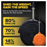 Ultraverse TPU Road Bike Inner Tube 700 x 18-32 with 65mm Presta Valves Ultra Lightweight Tubes for Road and Gravel Bicycles - 2 Pack with Repair Patch Kit